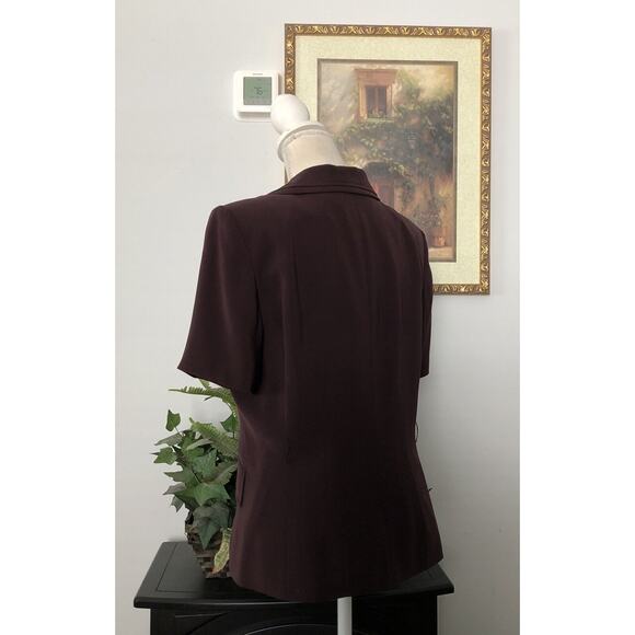 Kasper Blazer Jacket size 8P Short Sleeve Open Front 3 Buttons - Picture 5 of 13